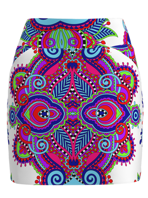 AB SPORT Pink Scarf Print Pull On Women's Golf Skort - ABSport
