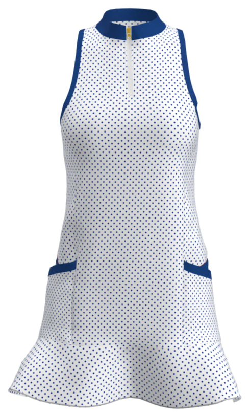 GD003-WNPD : POLKA DOT FLOUNCE GOLF DRESS - ABSport
