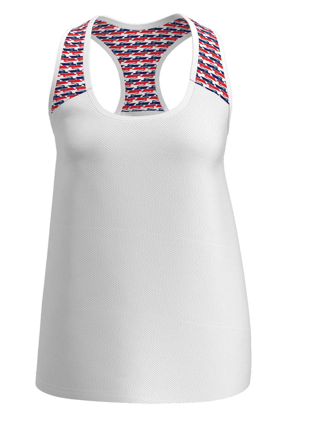 TT102-WREB : RED NAVY BOAT PRINT - ABSport